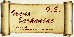 Irena Sarkanjac vizit kartica